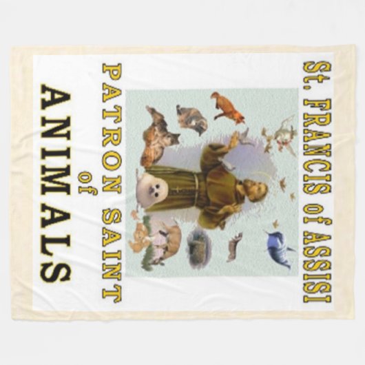 SAINT FRANCIS OF ASSISSI FLEECEDECKE (Vorderseite (Horizontal))