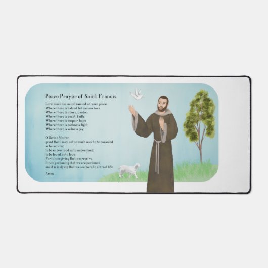Saint Francis Peace Prayer Schreibtischunterlage (Vorderseite)