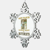 SAINT FRANCIS SCHNEEFLOCKEN Zinn-Ornament (Rechts)