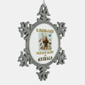 SAINT FRANCIS SCHNEEFLOCKEN Zinn-Ornament (Links)