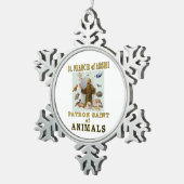 SAINT FRANCIS SCHNEEFLOCKEN Zinn-Ornament (Rechts)
