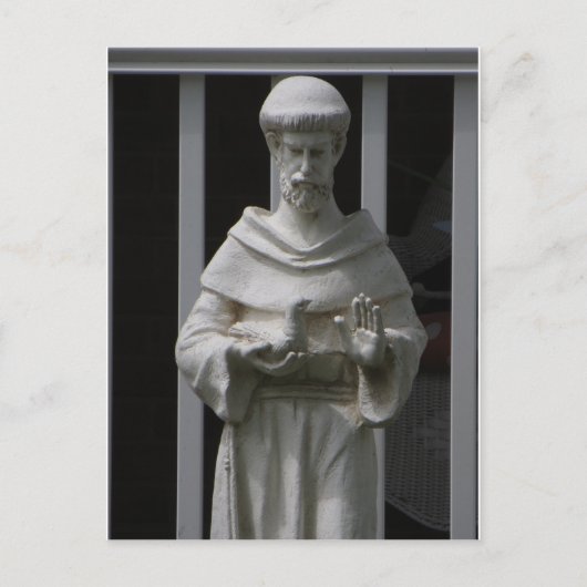 Saint Francis Statue Postkarte (Vorderseite)