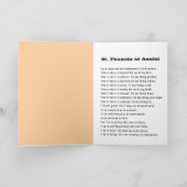 Saint Francis und Saint Clare Assisi Card Karte (Innenseite)