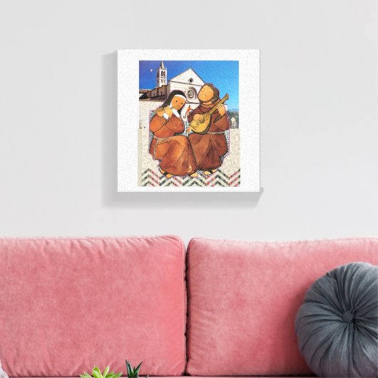 Saint Francis und Saint Clare von Assisi Leinwanddruck (Insitu (Wohnzimmer))