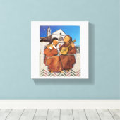 Saint Francis und Saint Clare von Assisi Leinwanddruck (Insitu (Holzboden))