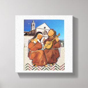 Saint Francis und Saint Clare von Assisi Leinwanddruck
