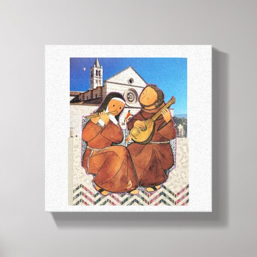 Saint Francis und Saint Clare von Assisi Leinwanddruck (Vorderseite)