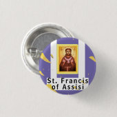 Saint Francis von Assisi Button (Vorne & Hinten)