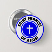 Saint Francis von Assisi Button (Vorne & Hinten)