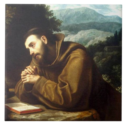 Saint Francis von Assisi Fliese (Vorderseite)