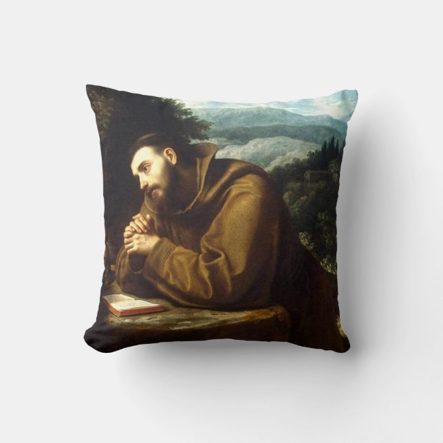 Saint Francis von Assisi Kissen (Vorderseite)