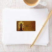 Saint Francis von Assisi Mittelalterliche Ikonogra Adressaufkleber (Insitu)