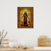 Saint Francis von Assisi Mittelalterliche Ikonogra Poster (Küche)