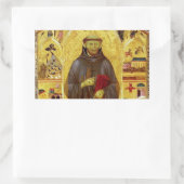 Saint Francis von Assisi Mittelalterliche Ikonogra Rechteckiger Aufkleber (Tasche)