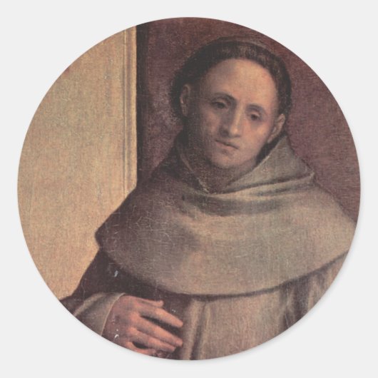 Saint Francis von Assisi Runder Aufkleber (Vorderseite)