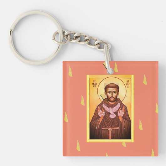 Saint Francis von Assisi Schlüsselanhänger (Vorderseite)