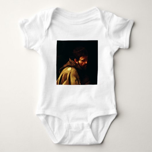 Saint Francis von Assisi von Caravaggio Baby Strampler (Vorderseite)