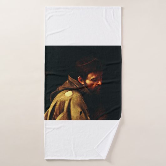 Saint Francis von Assisi von Caravaggio Badehandtuch (Badehandtuch)