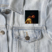 Saint Francis von Assisi von Caravaggio Button (Beispiel)