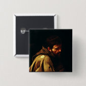 Saint Francis von Assisi von Caravaggio Button (Vorne & Hinten)