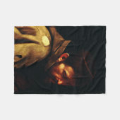 Saint Francis von Assisi von Caravaggio Fleecedecke (Vorderseite (Horizontal))