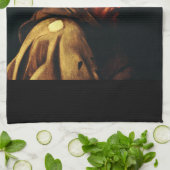 Saint Francis von Assisi von Caravaggio Geschirrtuch (Gefaltet)