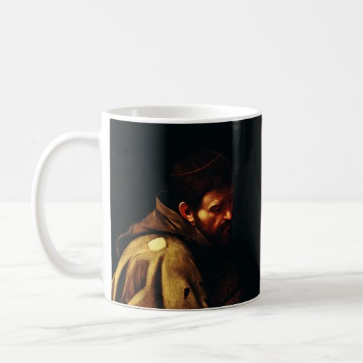 Saint Francis von Assisi von Caravaggio Kaffeetasse (Links)