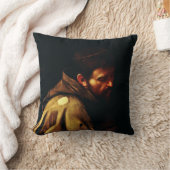 Saint Francis von Assisi von Caravaggio Kissen (Decke)