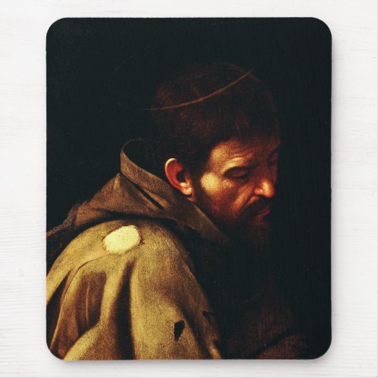Saint Francis von Assisi von Caravaggio Mousepad (Vorne)