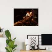 Saint Francis von Assisi von Caravaggio Poster (Heimbüro)