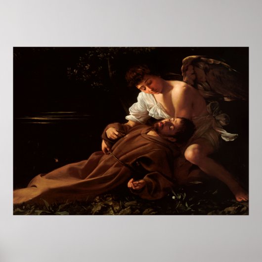 Saint Francis von Assisi von Caravaggio Poster (Vorne)