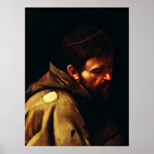 Saint Francis von Assisi von Caravaggio Poster