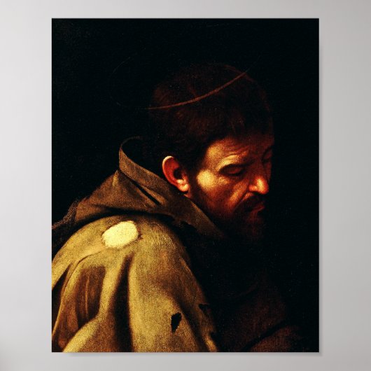 Saint Francis von Assisi von Caravaggio Poster (Vorne)