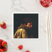 Saint Francis von Assisi von Caravaggio Serviette (Beispiel)