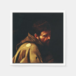 Saint Francis von Assisi von Caravaggio Serviette