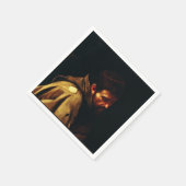 Saint Francis von Assisi von Caravaggio Serviette (Ecke)
