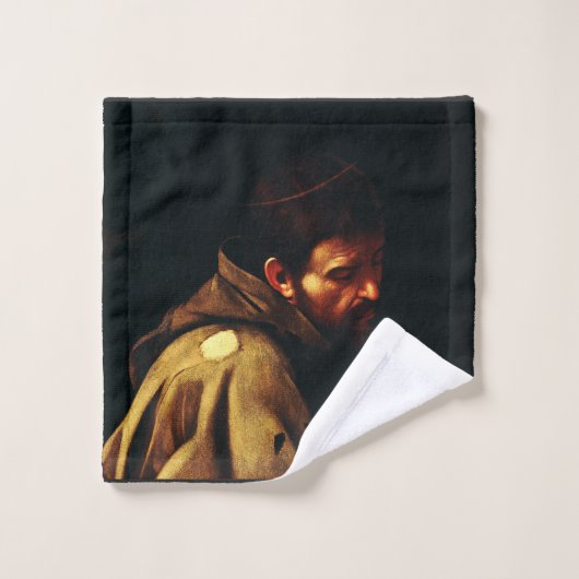 Saint Francis von Assisi von Caravaggio Waschlappen (Waschlappen)