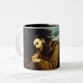 Saint Francis von Assisi Zweifarbige Tasse (Vorderseite Links)