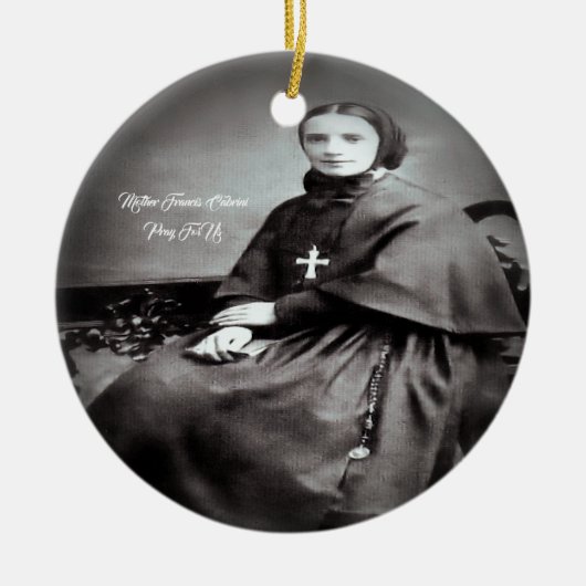 Saint Francis Xavier Cabrini Keramik Ornament (Vorne)