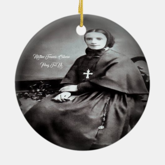 Saint Francis Xavier Cabrini Keramik Ornament (Hinten)