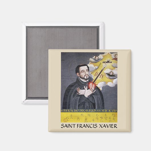 Saint Francis Xavier Portrait Magnet (Vorderseite/Rückseite)