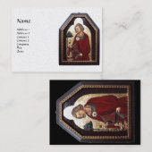 SAINT GALGANO, schwarze, weiße Perle Visitenkarte (Vorne/Hinten)