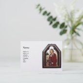 SAINT GALGANO, schwarze, weiße Perle Visitenkarte (Stehend Vorderseite)