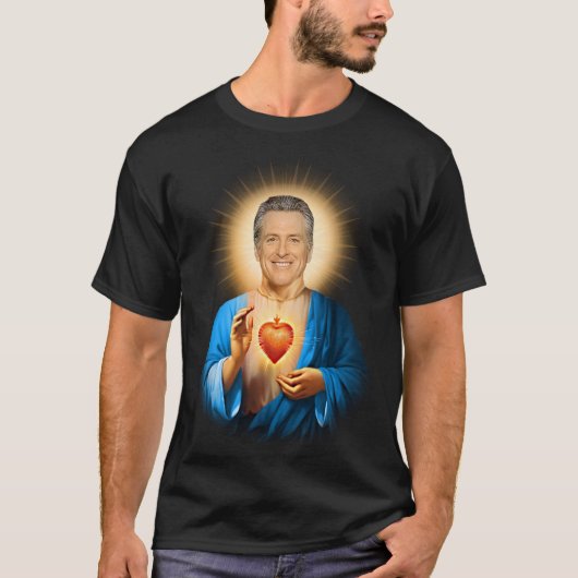 Saint Gavin Newsom Gebet T-Shirt (Vorderseite)