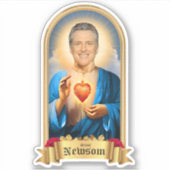 Saint Gavin Newsom Gebetskandle Aufkleber (Vorderseite)