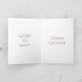 Saint Gemma Galgani Feiertagskarte (Innenseite)