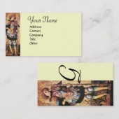 SAINT GEORGE AND DRAGON Monogram Creme Visitenkarte (Vorne/Hinten)