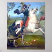 Saint George And The Dragon Painting By Raphael Poster (Vorne)