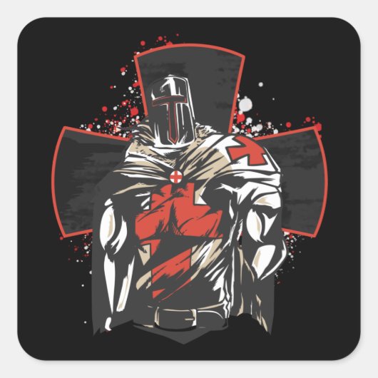 Saint George Cross Quadratischer Aufkleber (Vorderseite)