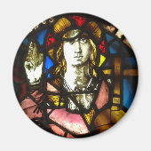 Saint George der Dragon Schicht aus festem Glas Magnet (Vorne)